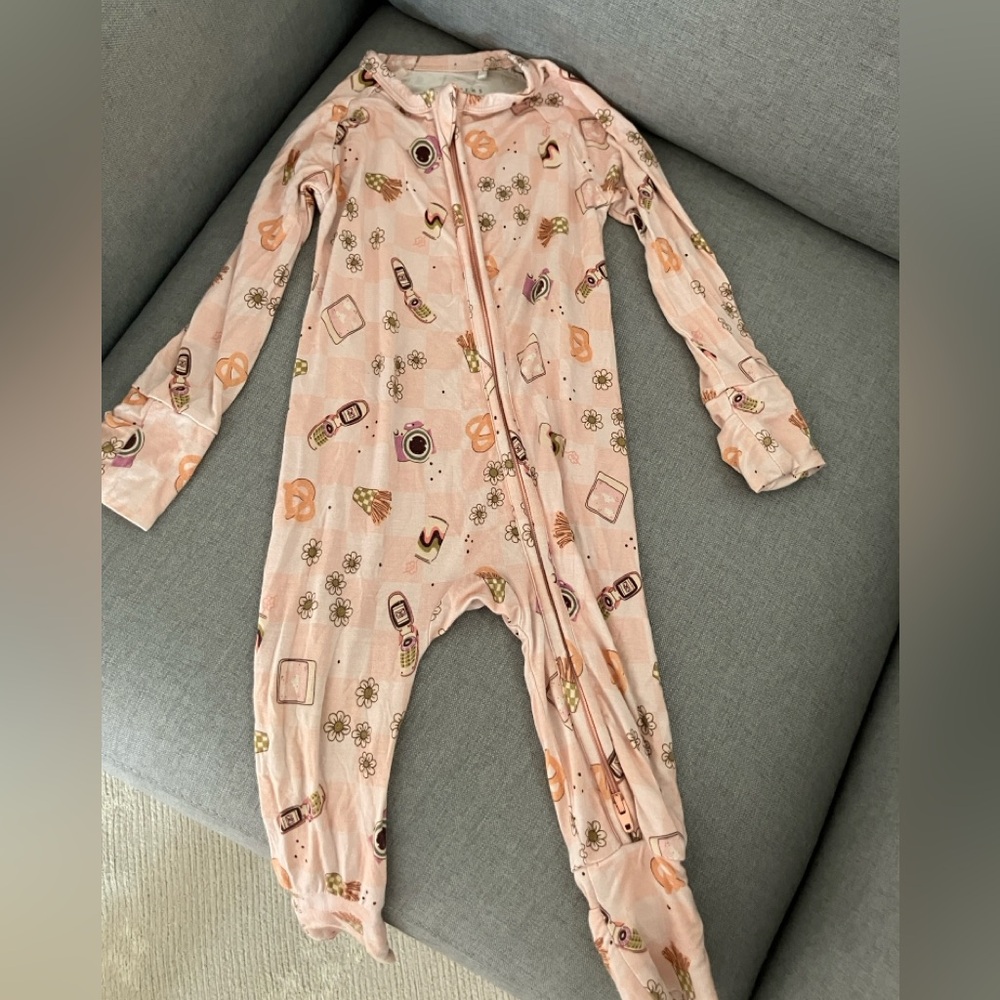 Pink Patterned Kids One Piece- Karrie Locher Collection of In My Jammers